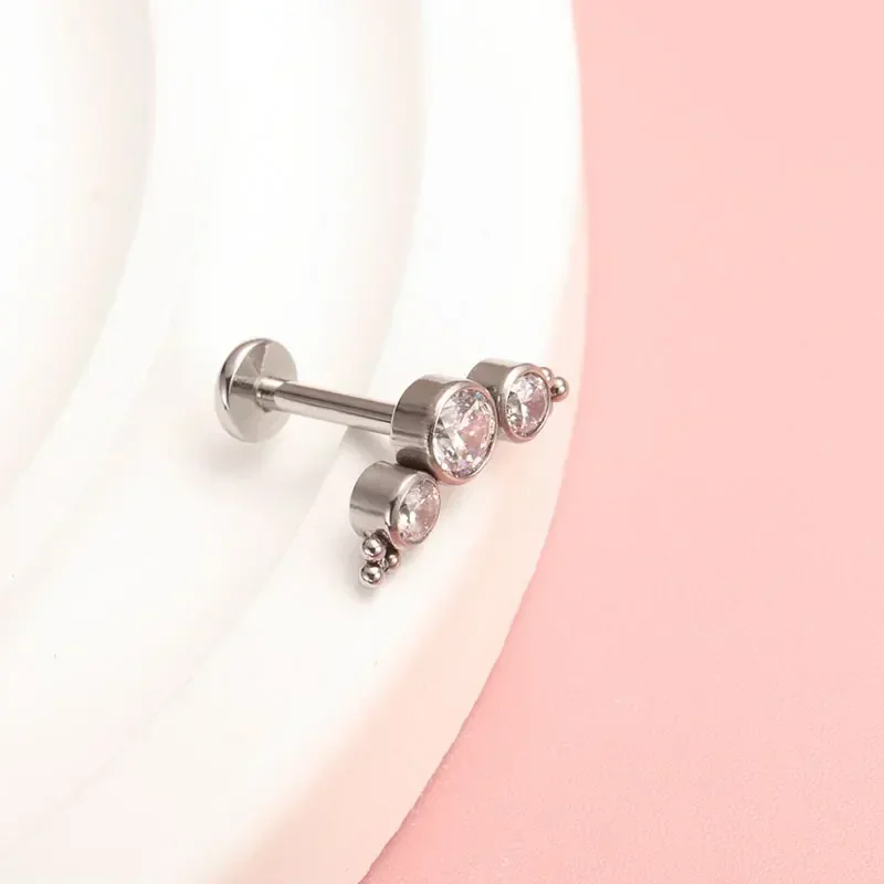 ASTM F136 Piercing de titânio  - Cluster Stud Ear avaliação e preço